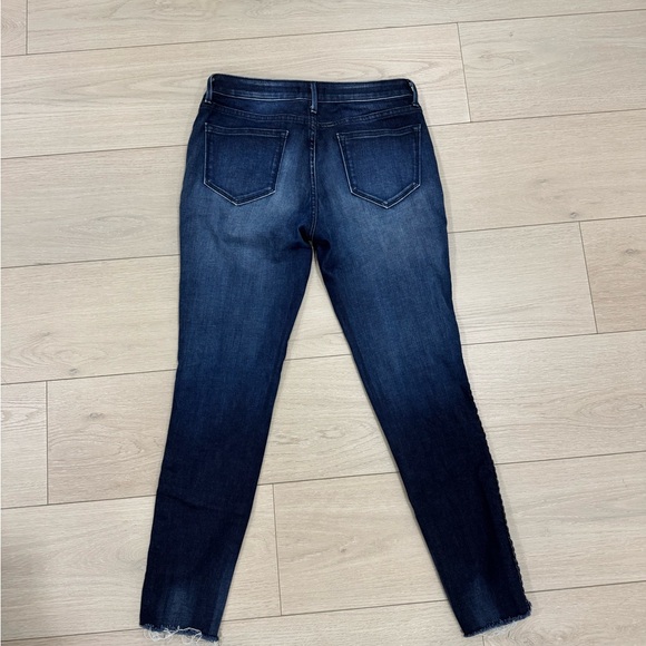 Aqua Braided Dark Wash Skinny Jeans - Picture 6 of 7